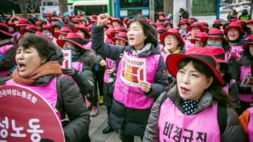 South Korea women protest for gender equality like in 4B movement